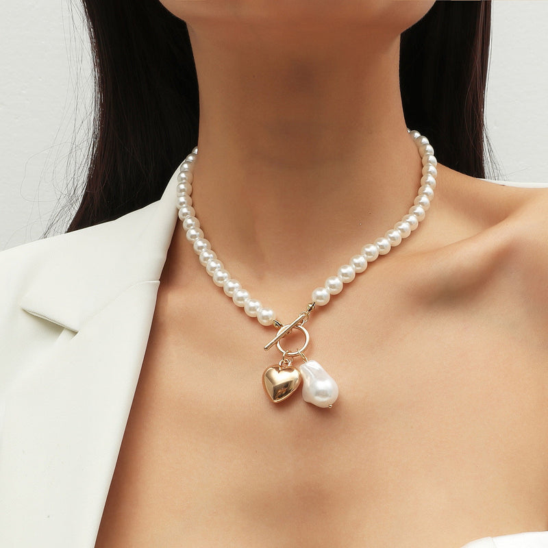 Multi Strand Chokers Beaded Pearl Necklace for Women