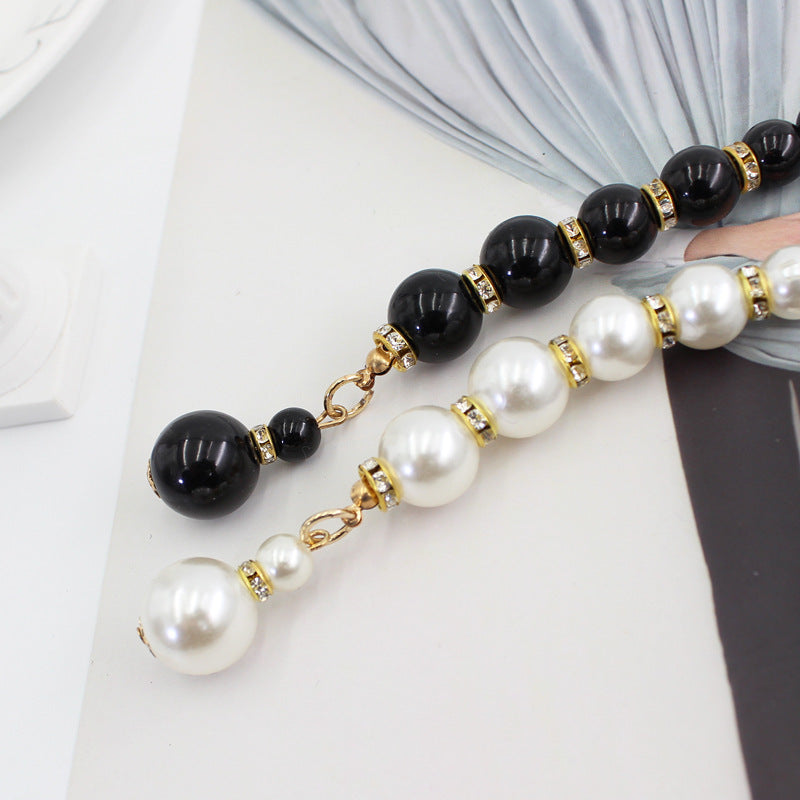White Black Pearl Waist Chain for Women