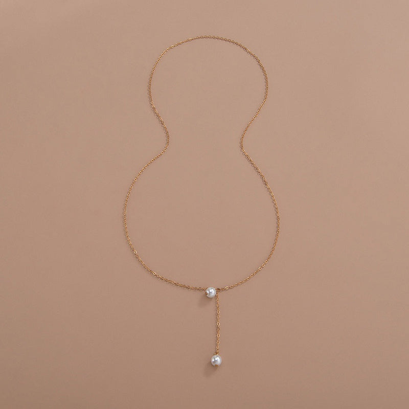 Pearl Pendant Chain Necklace