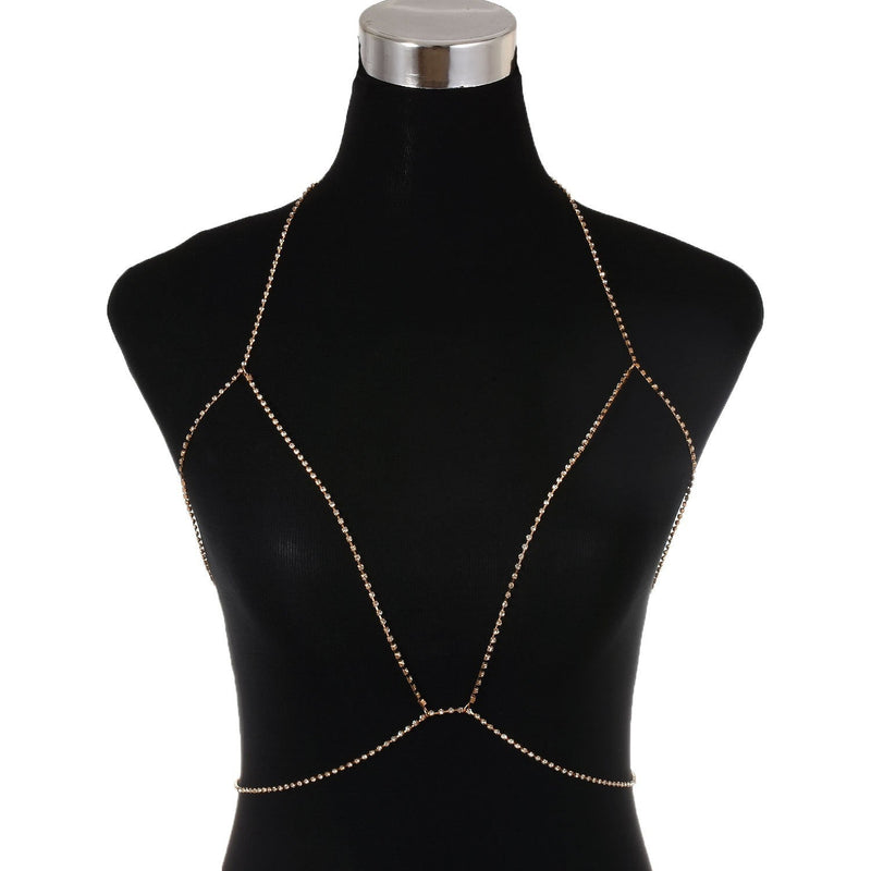 Sexy Chest Bra Chains Women Jewelry Rhinestone Body Chain