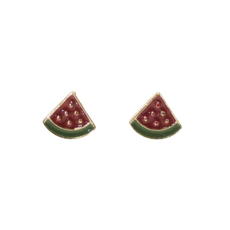 Watermelon Enamel Earrings for Women