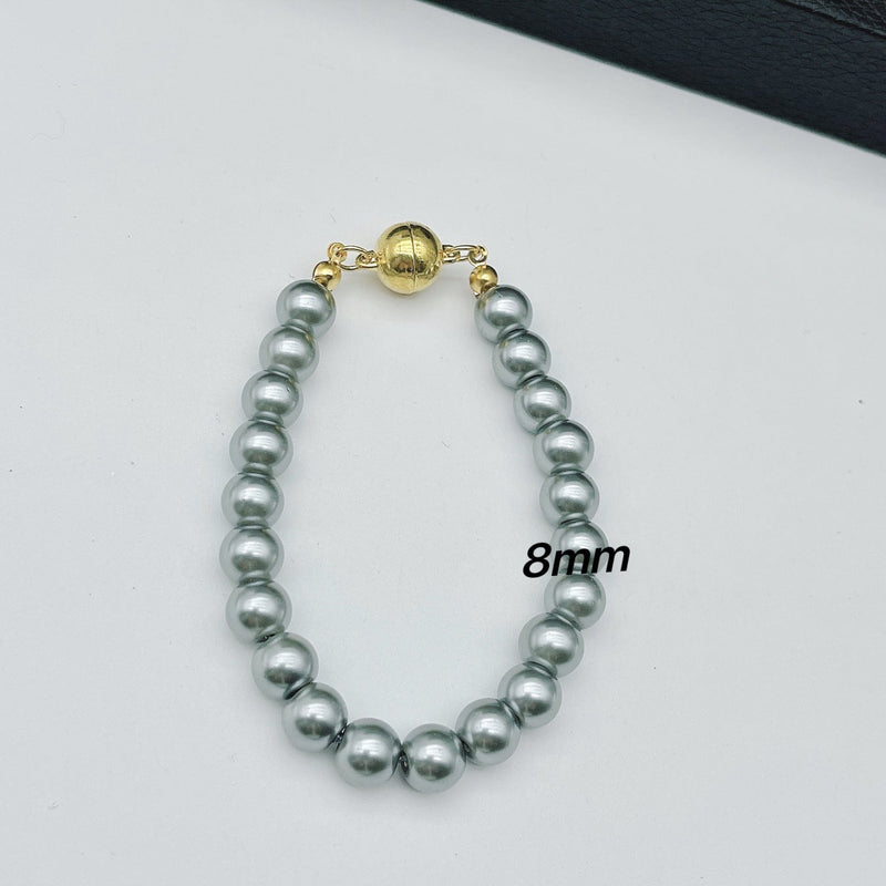 Glass Pearl Bracelet Woman Magnet Clasp