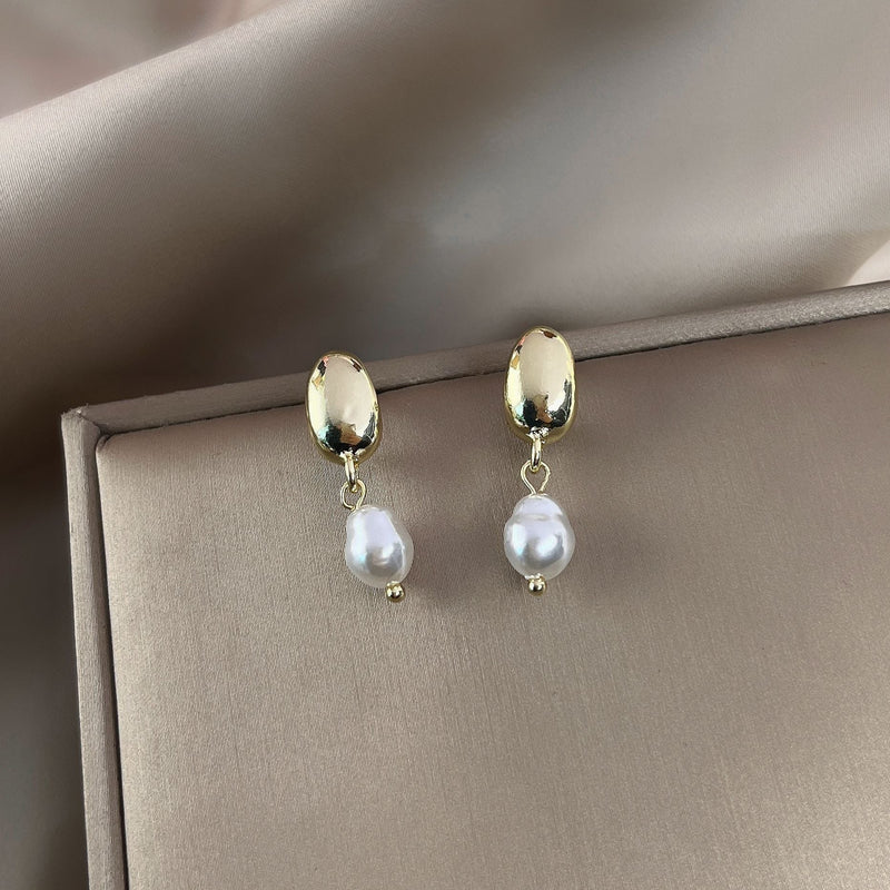 Baroque Irregular Pearl Studs Earrings