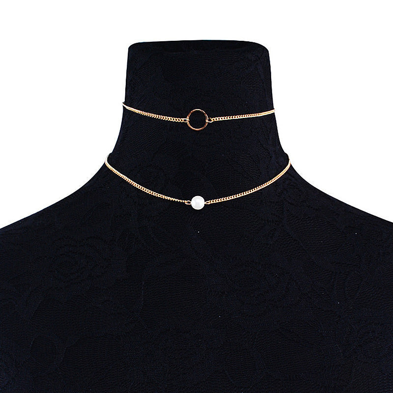 Chain Circle Pendant Necklace