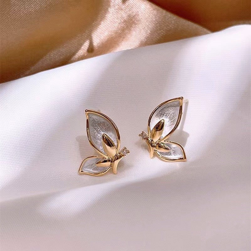 Creative Enamel Butterfly Earrings