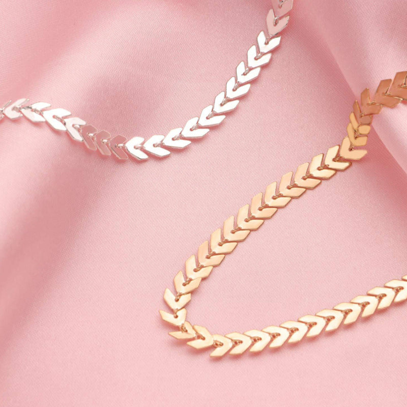 Wheat Peace Olive Leaf Necklace