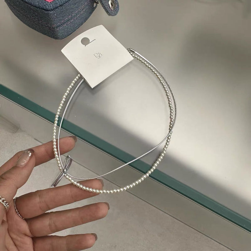 Fashion Beaded BowKnot Necklace