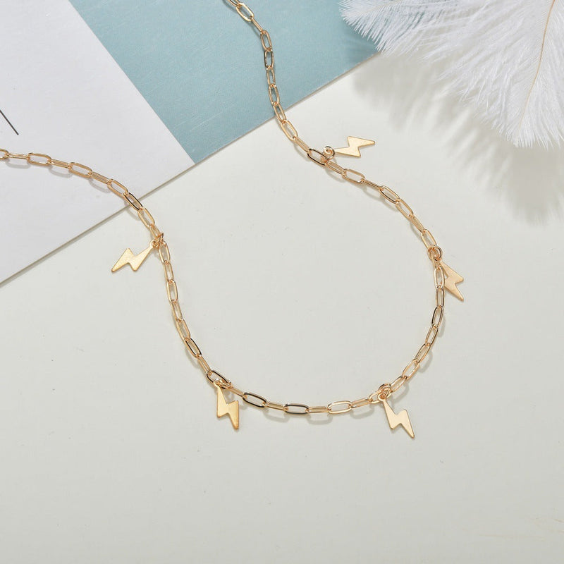 Tiny Lightning Charms Choker Necklace