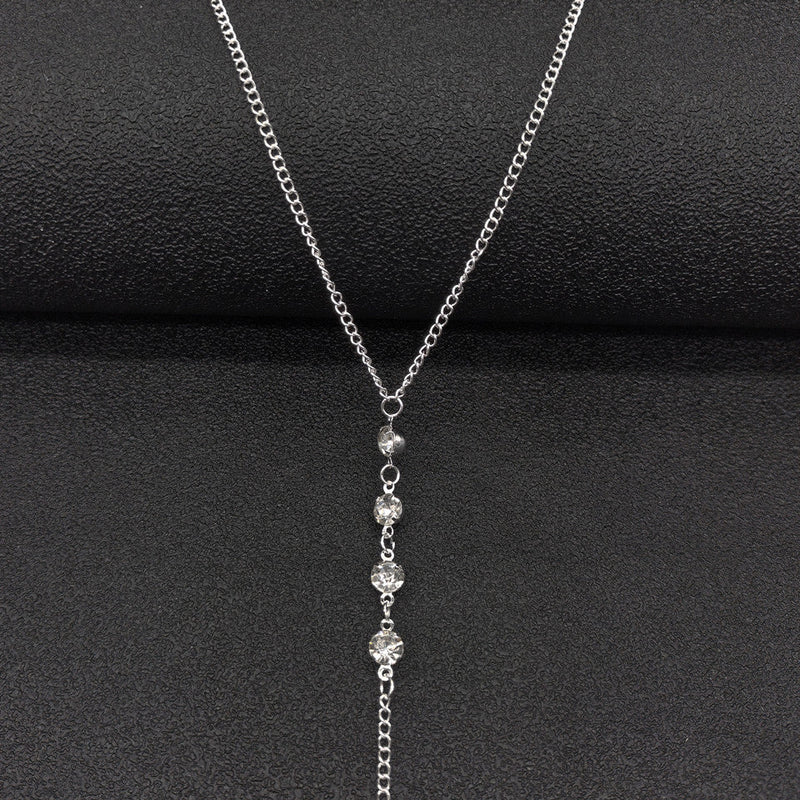Chain Back Crystal Women Necklace Jewelry