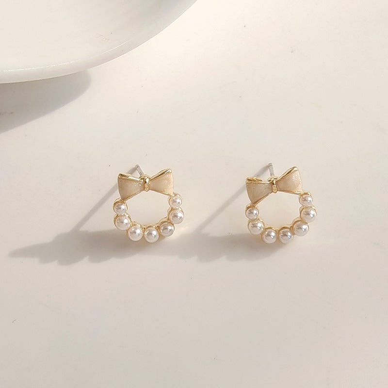 Enamel Bowknot Stud Earring
