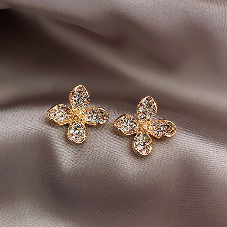 Rhinestone Flower Earring