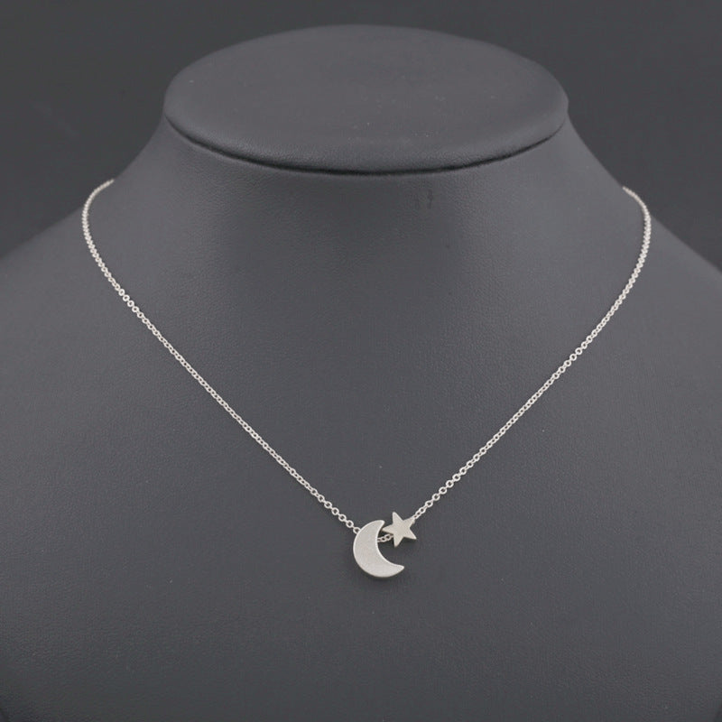 Simple Moon Pendant Necklace