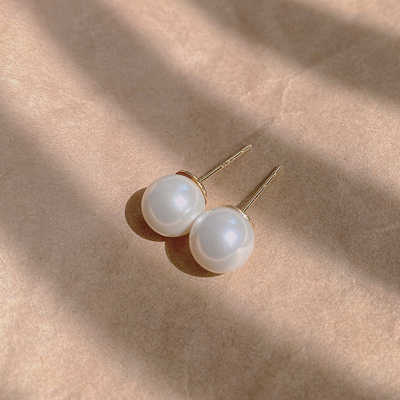 Colorful Mermaid Color Round Pearl Earrings