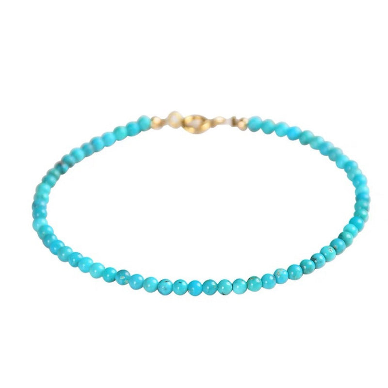 Natural Turquoise Stone Bead Bracelet