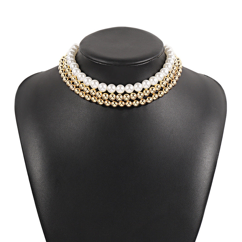 Imitation Pearl Multi-layer Necklace for Women