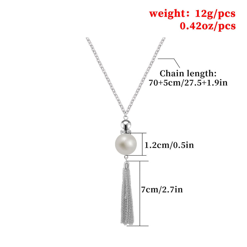 Long Tassel Pendant Necklaces for Women