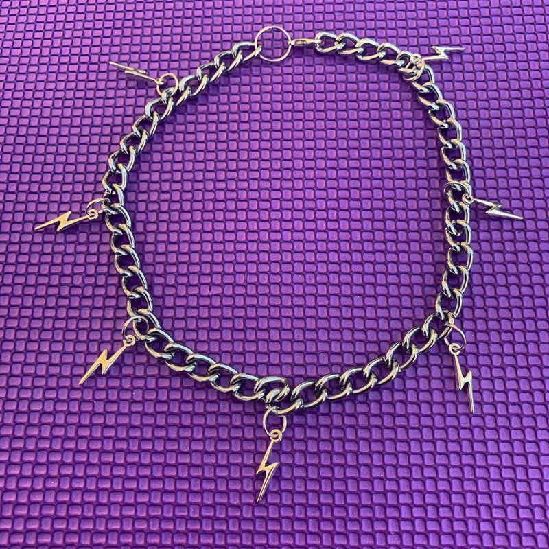 Punk Lightning Chokers Necklace