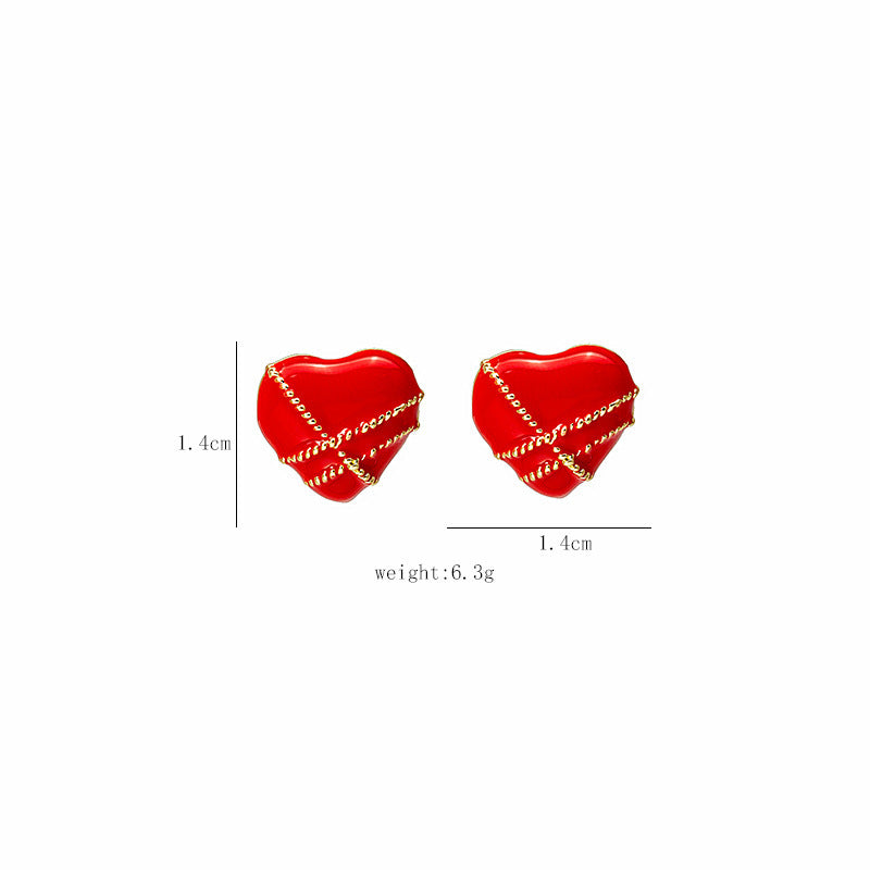 Enamel Heart Jewelry Earrings