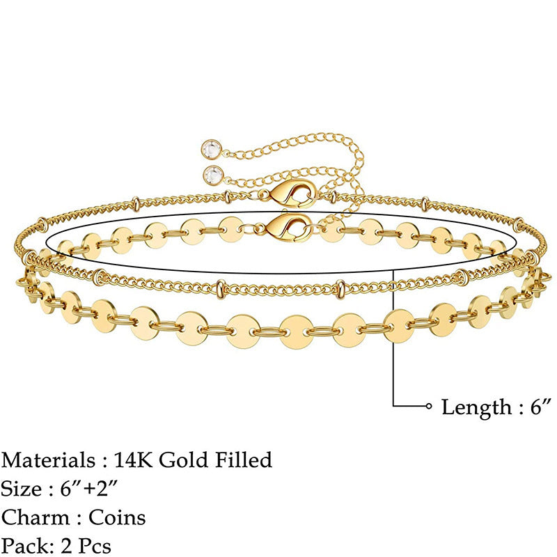 Beach Jewelry Double Layer Chain Bracelet