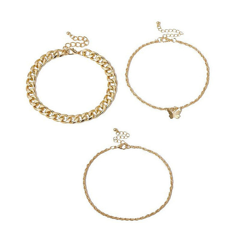 Bohemian Layers Butterfly Anklets Jewelry