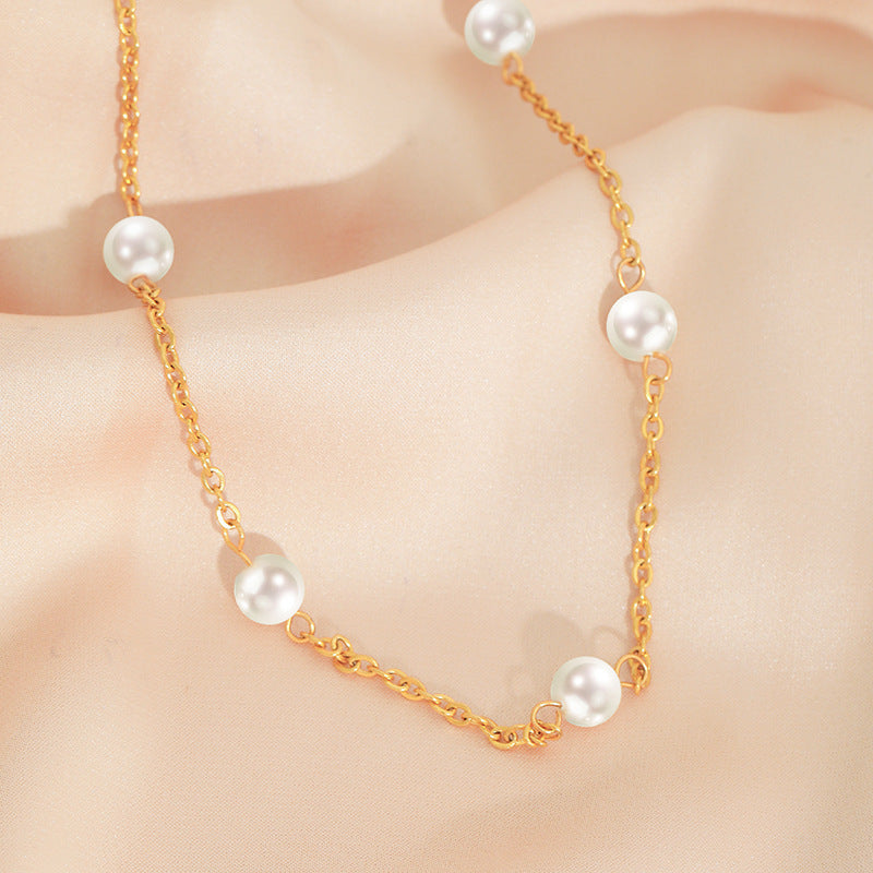 Round Pearl Choker Necklace