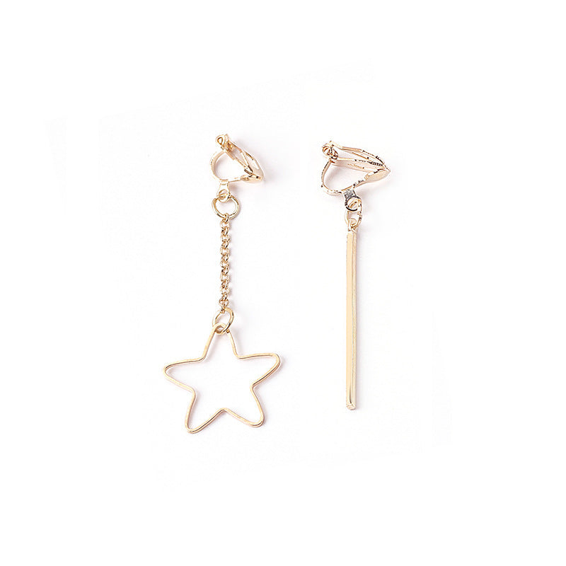 Geometric Triangle Tassel Earrings