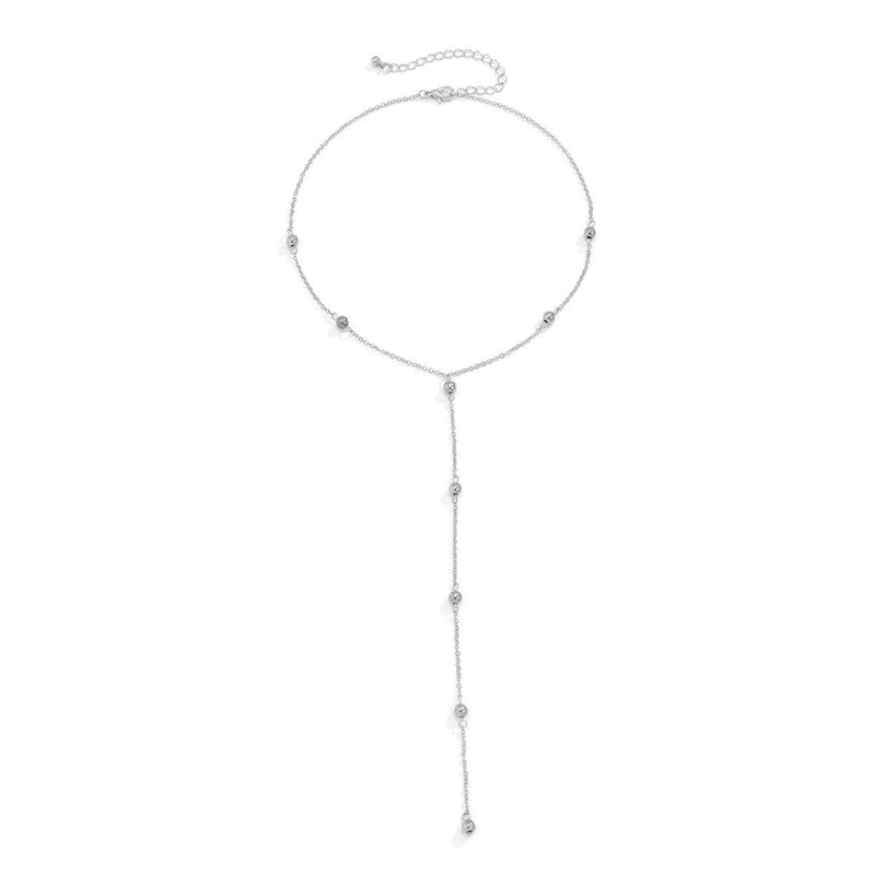 Long Chain CCB Beaded Pendant Tassels Necklace