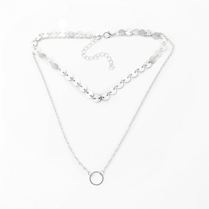 Sexy Multi-layer Sequined Chain Necklace