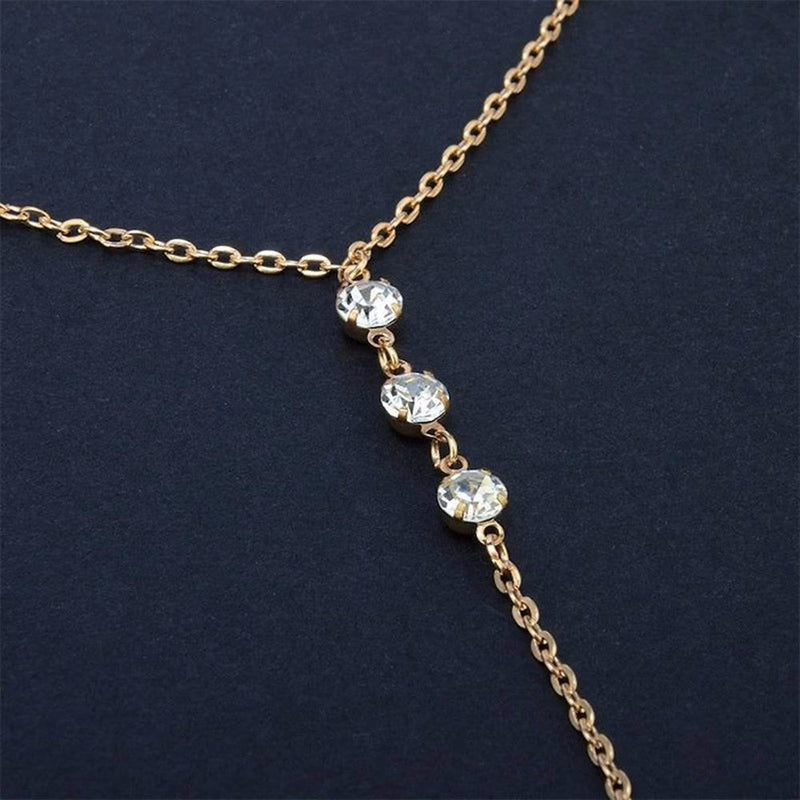 Sexy Style Crystal Back Chain Necklace