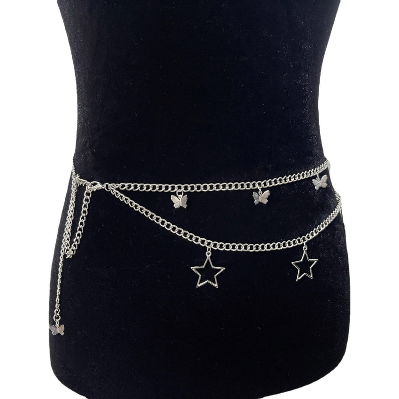 Star butterfly waist Chain lady beach body chain