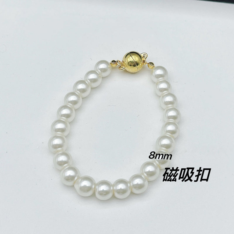 Glass Pearl Bracelet Woman Magnet Clasp