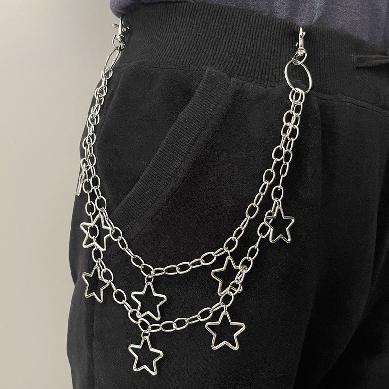 Stars Keychain Punk Trouser Wallet Chain Hip Hop Jeans Chains Pants Chain