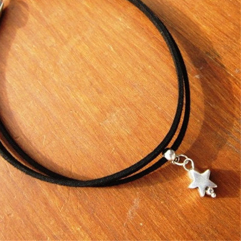 Double Layers Black Star Pendant Necklace