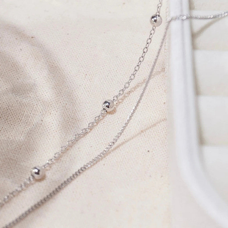 Round Beads Link Chain Anklet Jewerly