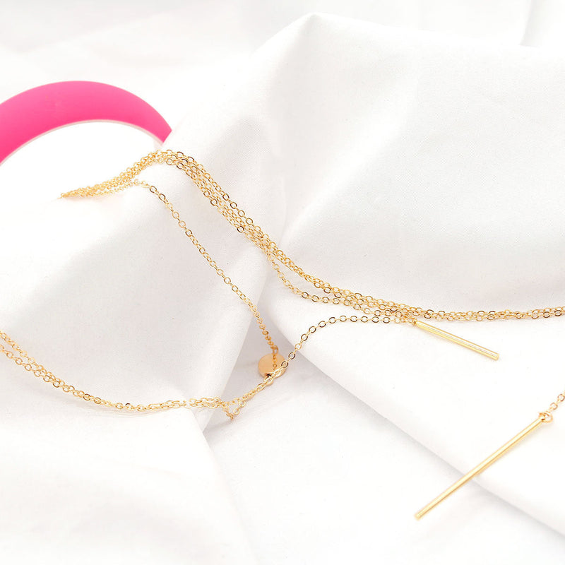 Women Layered Choker Necklace Jewelry