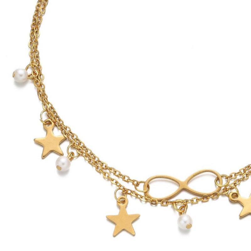 Boho Star Infinity Anklets Fashion Multilayer Foot Chain