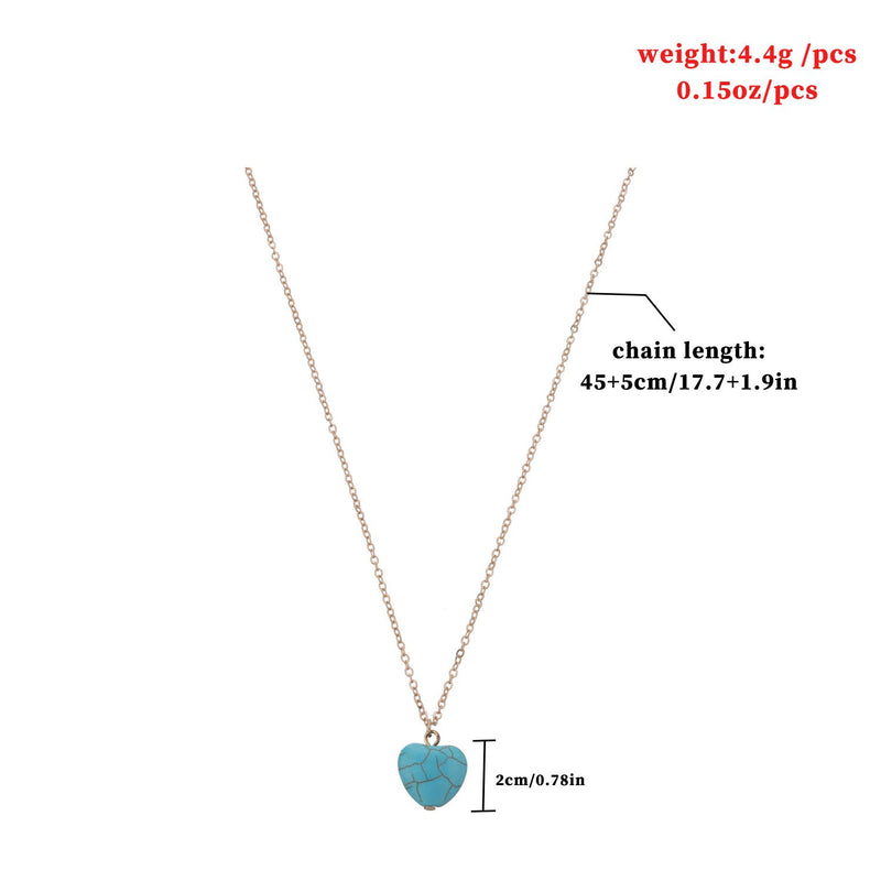 Natural Turquoise Pendant Necklace