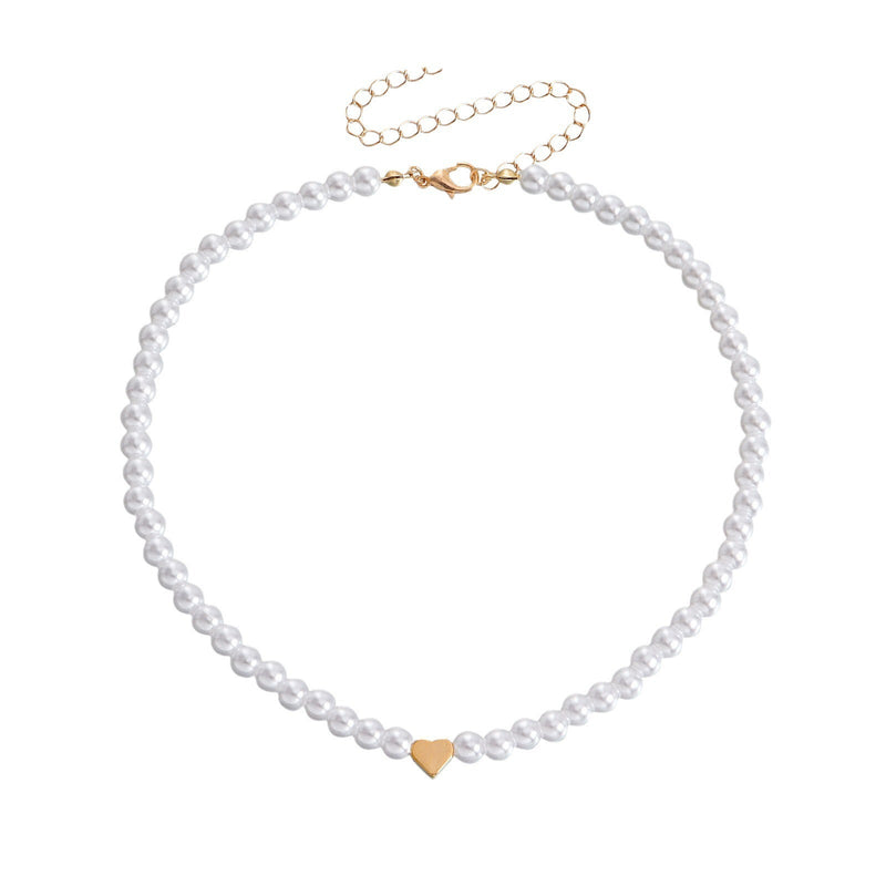 Elegant Classic Pearl Necklace Choker Chain Necklace