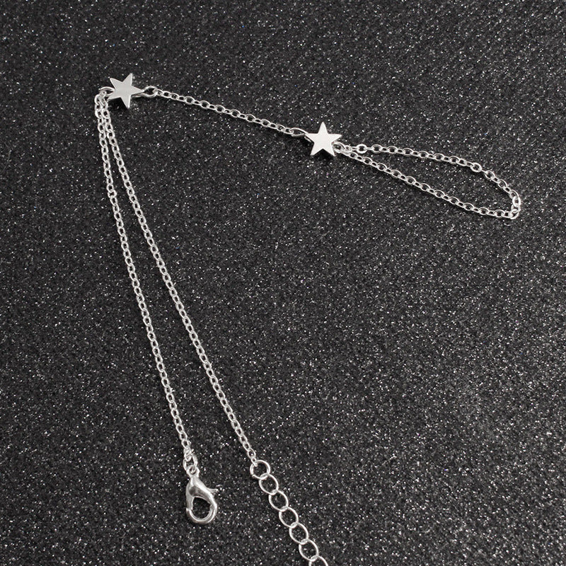 Star Charm Slave Bracelet With Ring