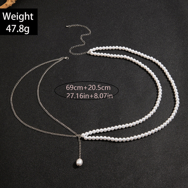 Bestone Rhinestone Chain Waist Multi-layer Body Chain