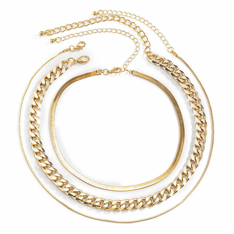 Multilayer Layered Snake Chain Necklace