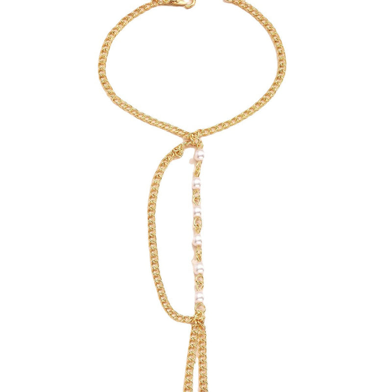 Bohemian Multilayer Chain Pearl Bracelet