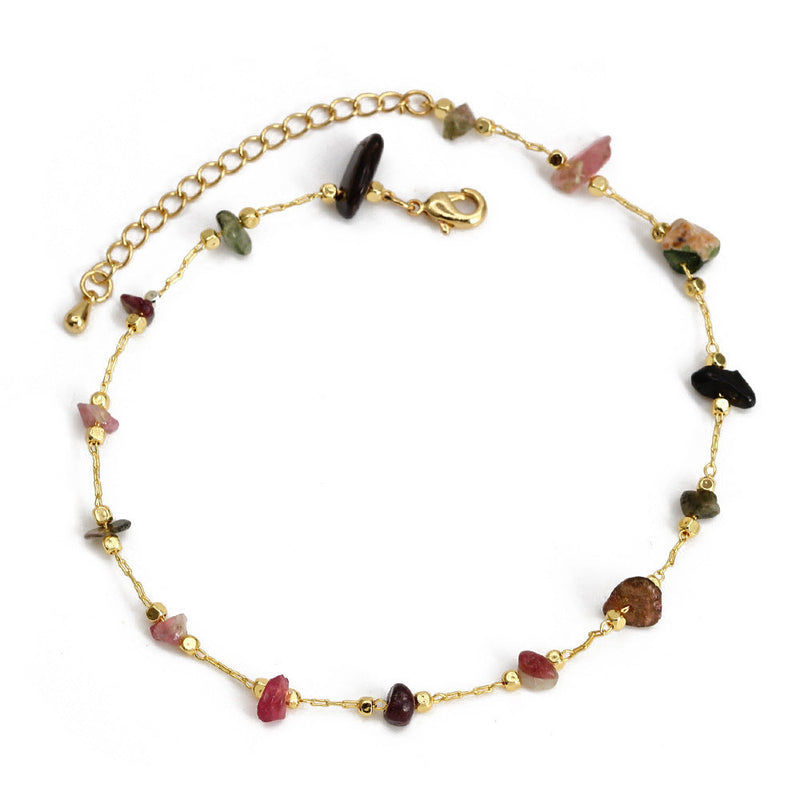 Bohemian Simple Colorful Gravel Bead Anklet Chain