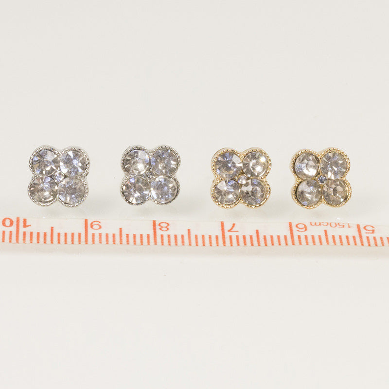 Lucky Rhinestone Four Leaf Clover Earring