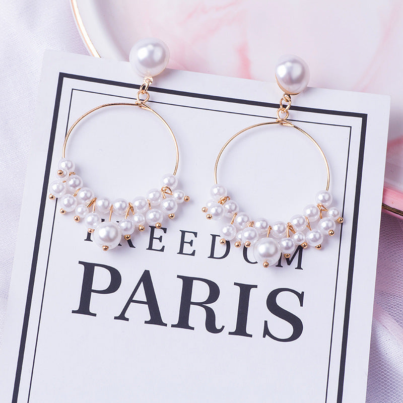 Round Handmade Pearl Earrings