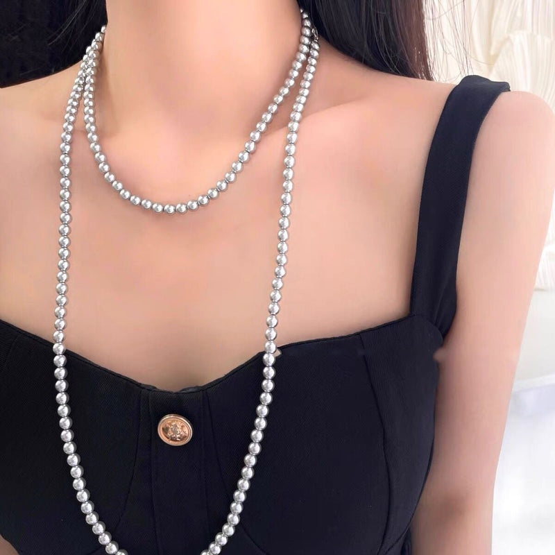 Long Pearl Necklace Costume Pearl Jewelry