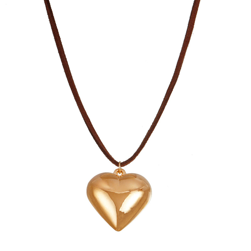 Lace up Womens Heart Necklace