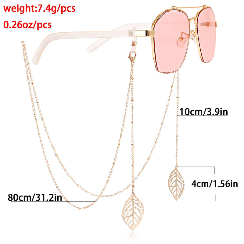 Leaf Charm Eyeglasses Holder Chain Sunglasses Rope Lanyard Straps
