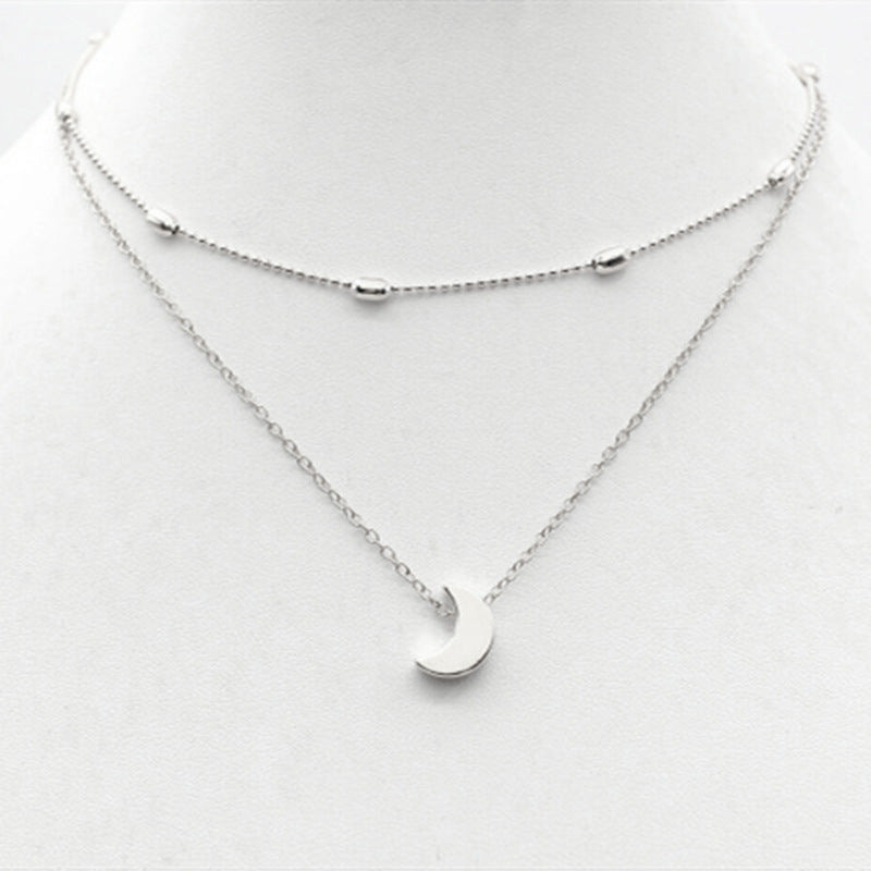 Layered Heart Pendant Necklace Jewelry for Women