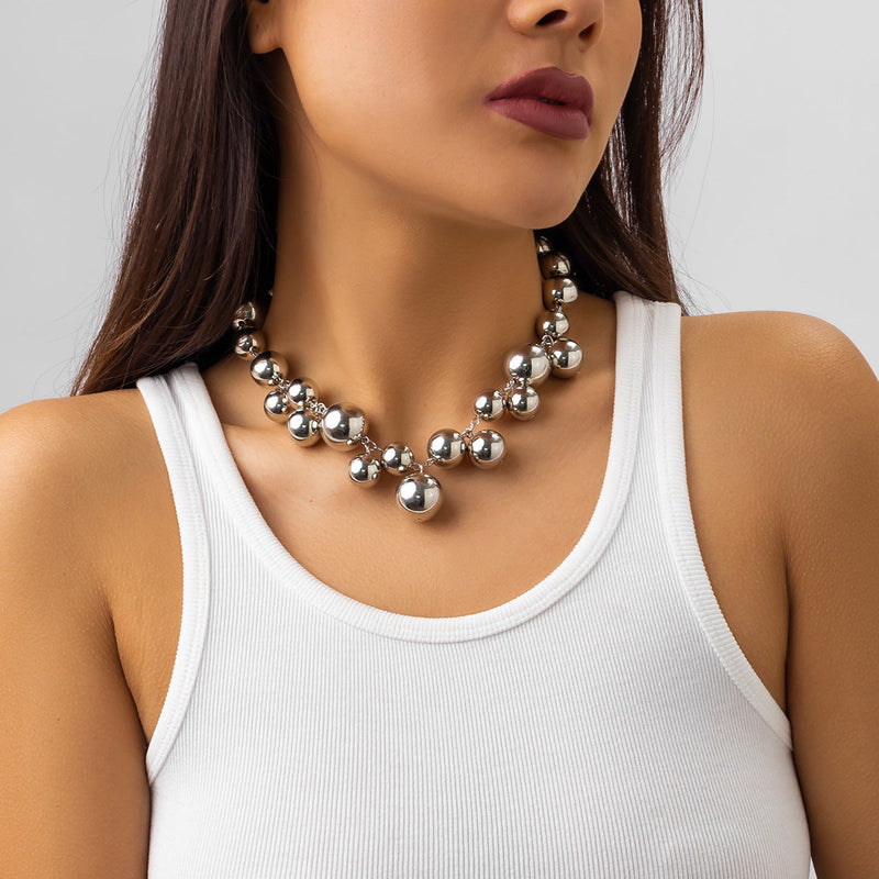 Punk Style Pearl Short Choker Necklace for Women